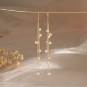 Natural Freshwater Pearl Tassel Earrings